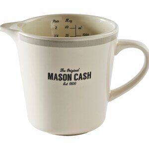 Mason Cash Baker Street Ceramic 40 Oz/2 PINT Measuring Jug in Cream 6" NEW $55